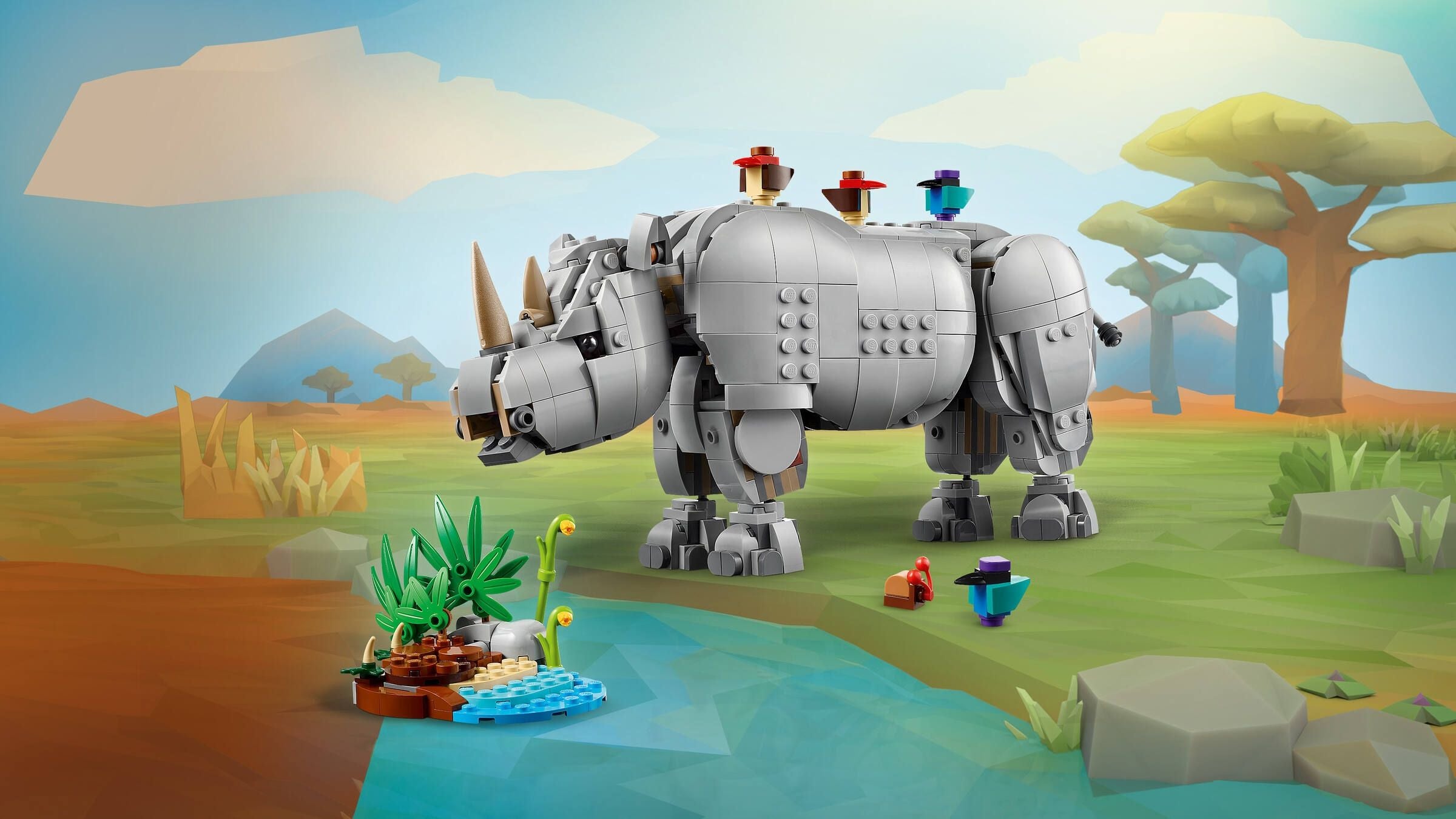 LEGO® Creator 31171 Wilde Tiere: Prächtiges Nashorn mit Vögeln