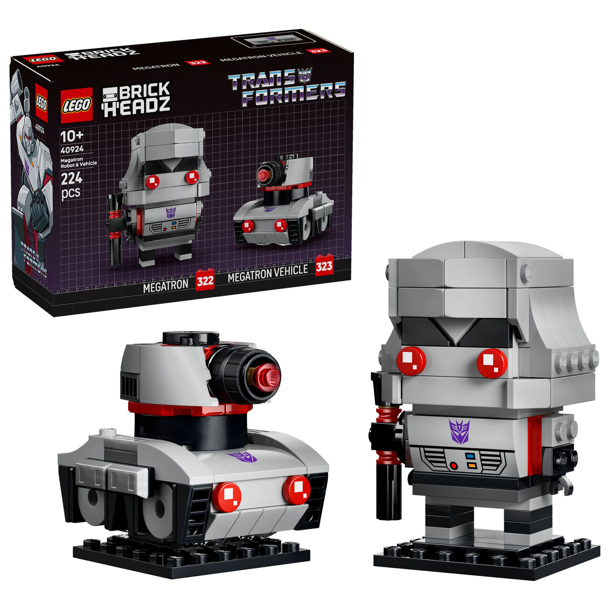 LEGO® BrickHeadz 40924 Megatron: Roboter und Fahrzeug