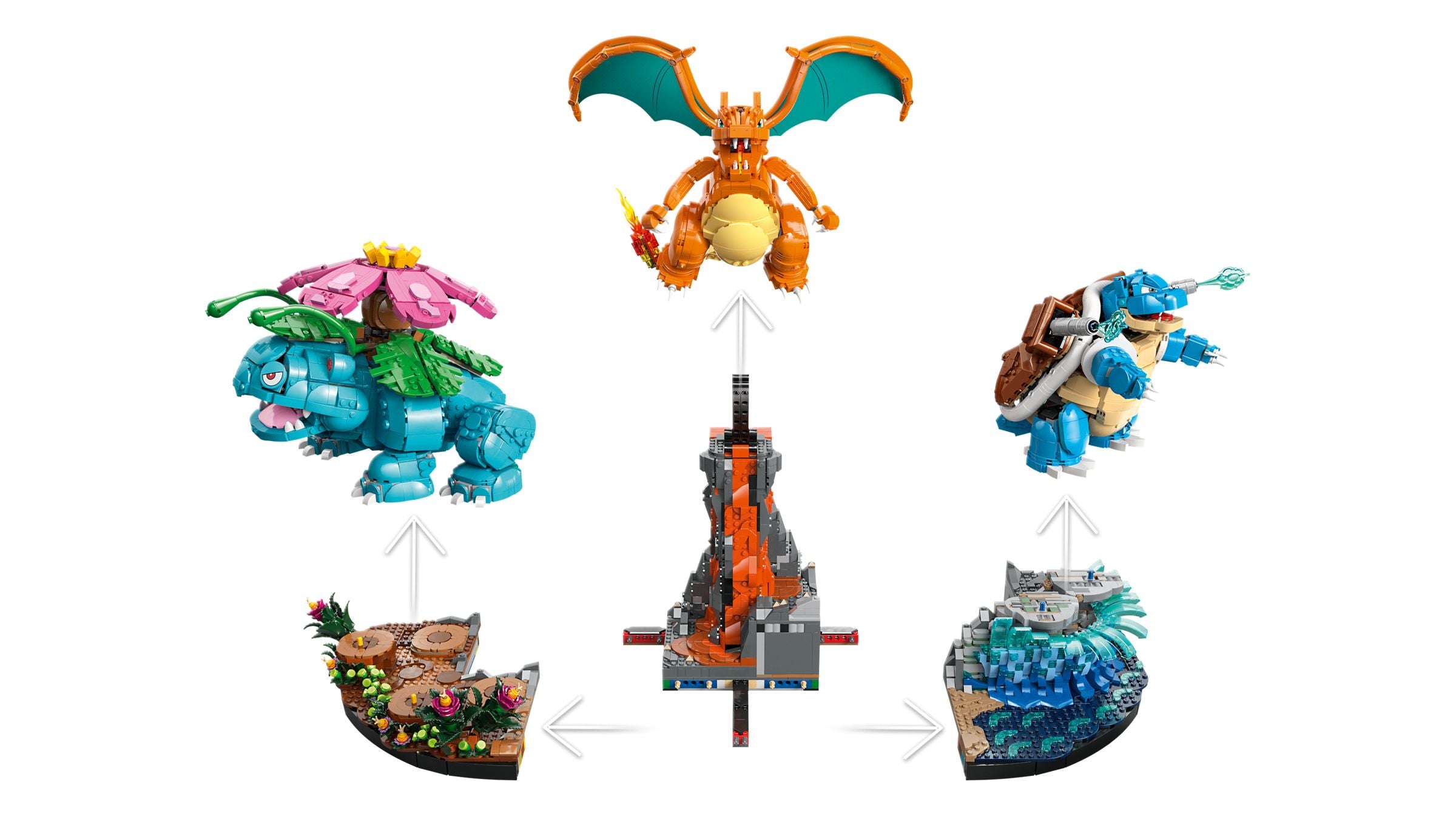 LEGO® Pokémon 72153 Bisaflor, Glurak und Turtok