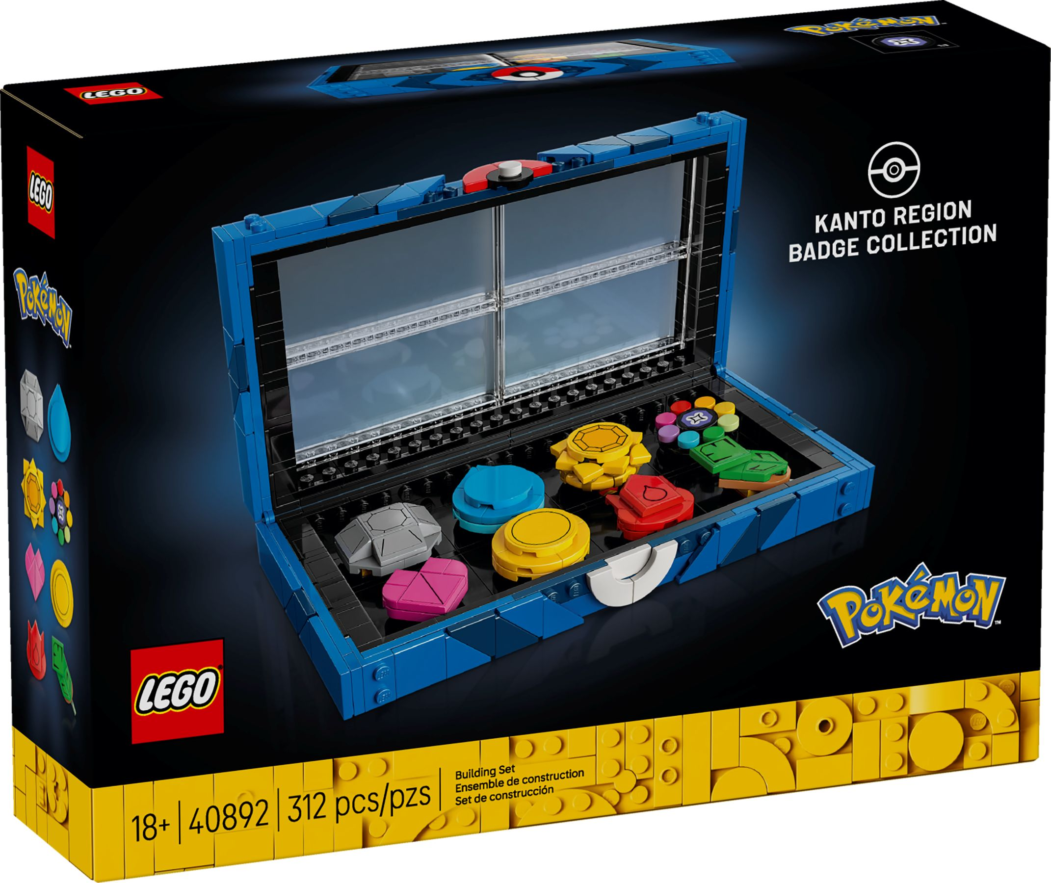 LEGO® Pokémon 40892 Kollektion mit den Orden der Kanto-Region